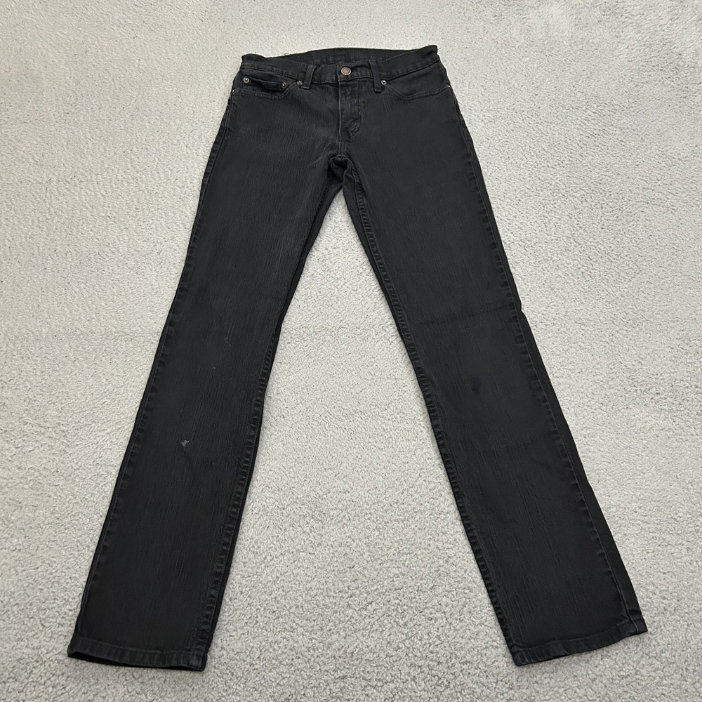 Levis Jeans Mens 28x32 Black Denim 511 Slim Straight American Stretch Dark Wash